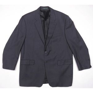 Lauren Ralph Lauren 100% Pure New Wool Pinstripe Button Blazer Sport Coat Jacket